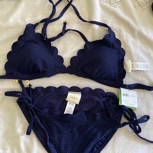 Navy blue bathing suit Kate spade with tags size L